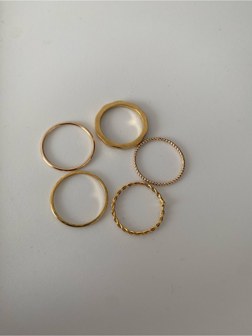 Set of 5 Women pinky Rings